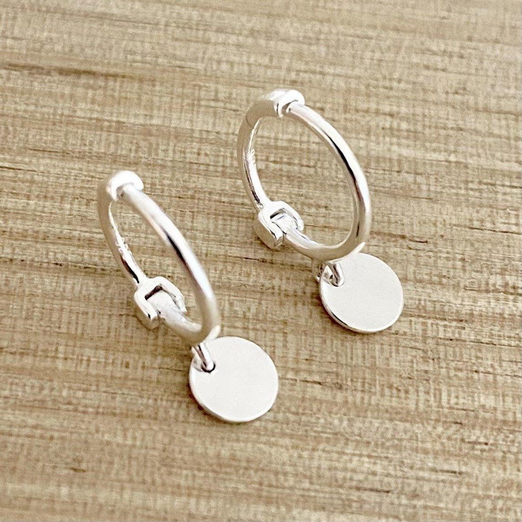 Laihas Mini Round Disk Hoop Earrings -LBD Australia