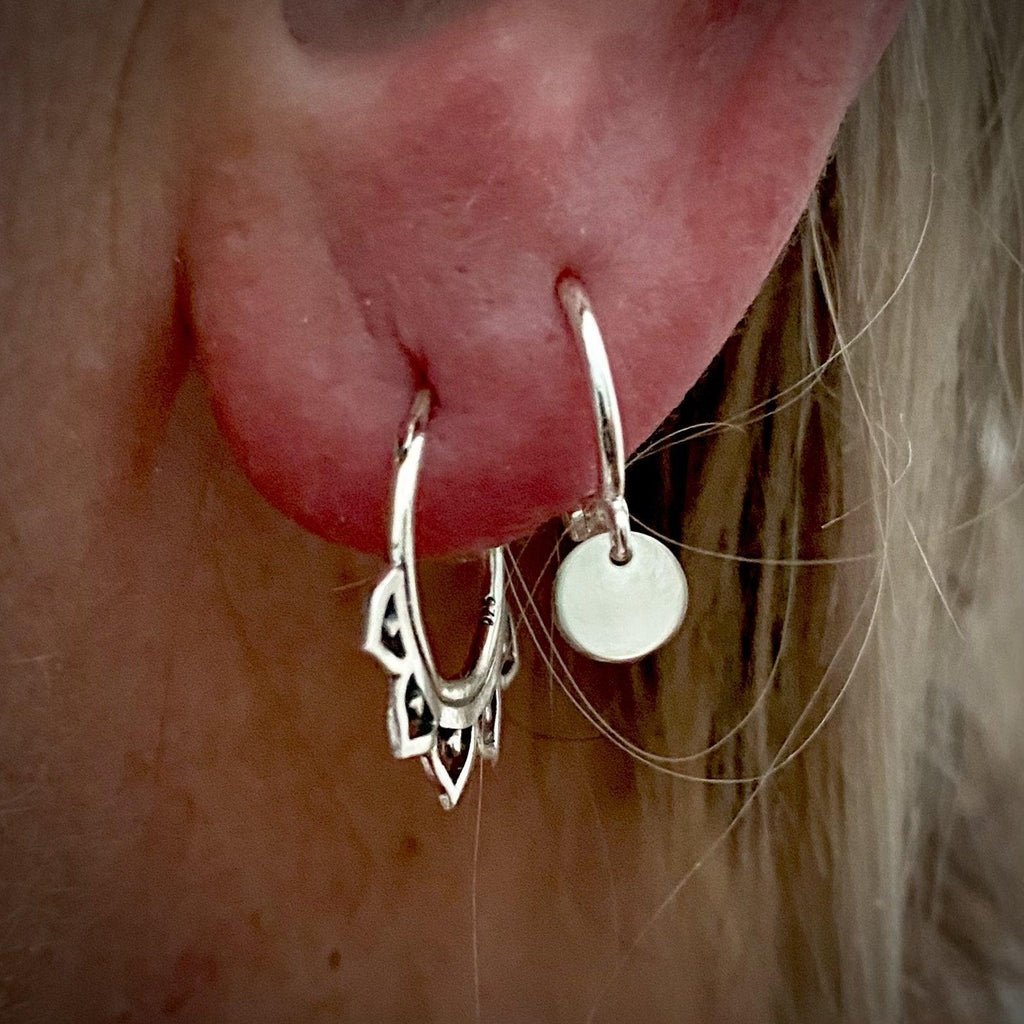 Laihas Mini Round Disk Hoop Earrings -LBD Australia