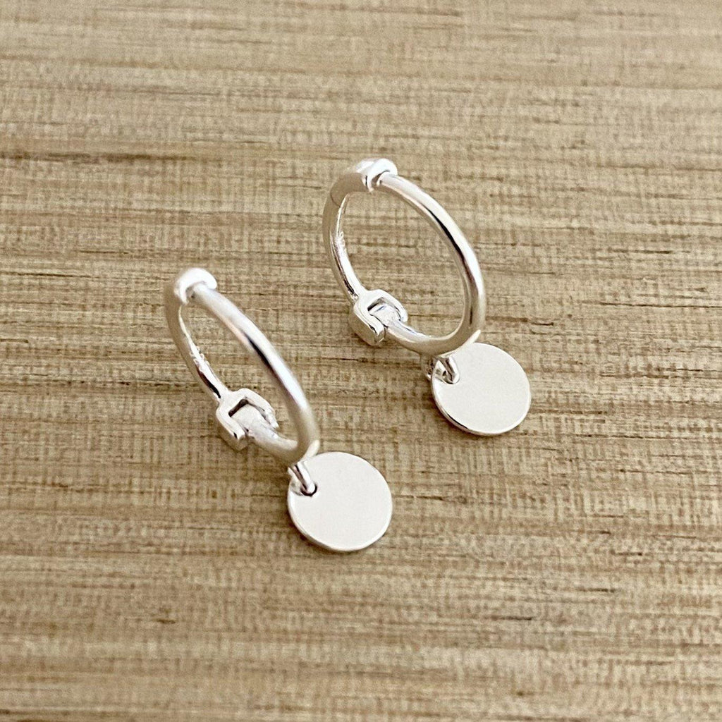 Laihas Mini Round Disk Hoop Earrings -LBD Australia