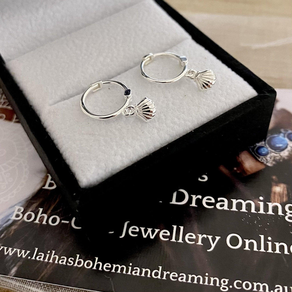 Laihas Mini Sea Shell Hoop Earrings -LBD Australia