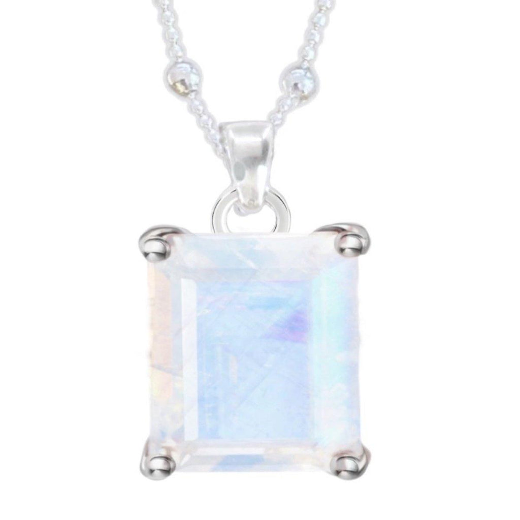 Laihas Miraculous Emerald Cut Moonstone Necklace