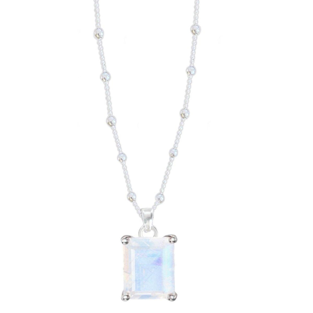 Laihas Miraculous Emerald Cut Moonstone Necklace