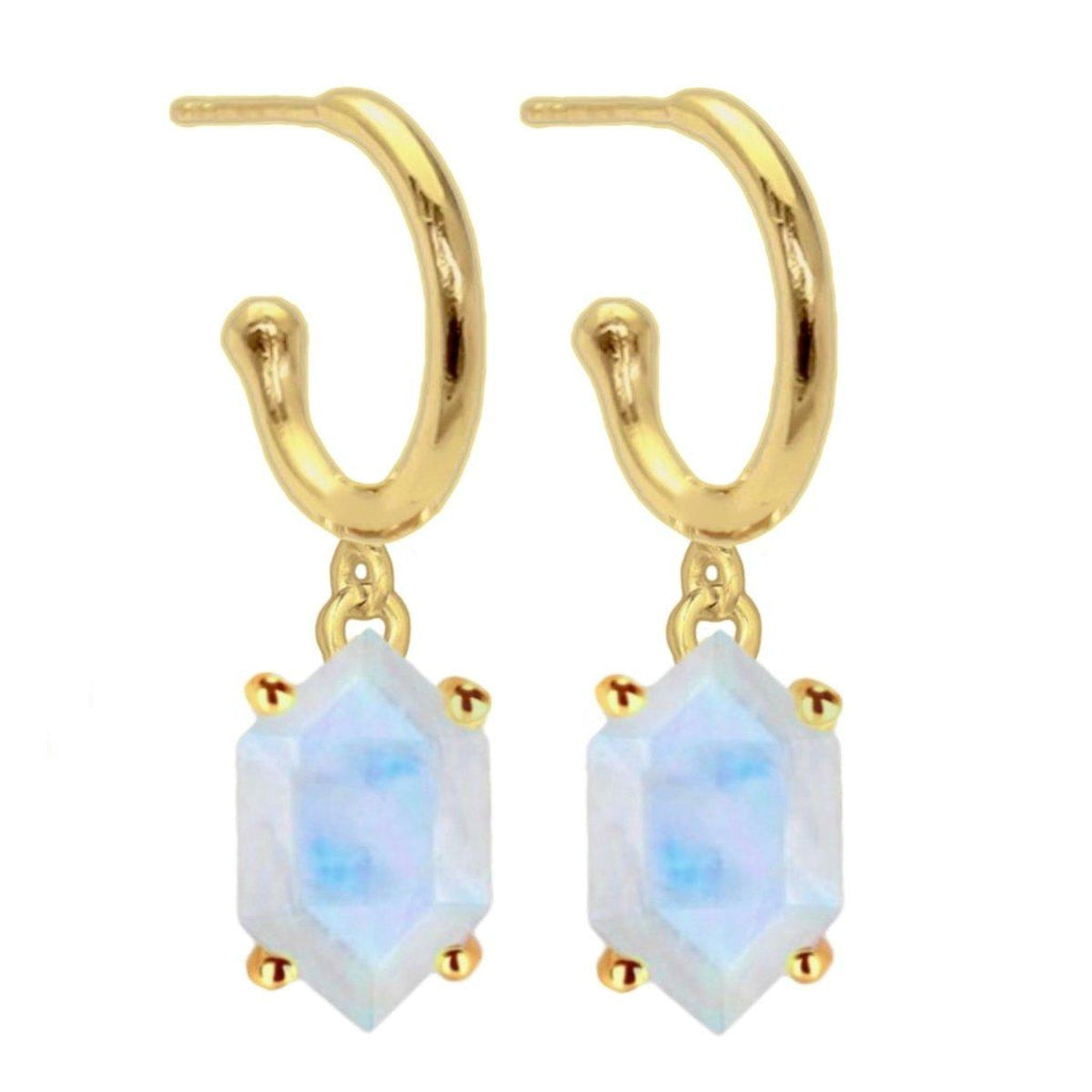 Gold earrings with gemstones discount