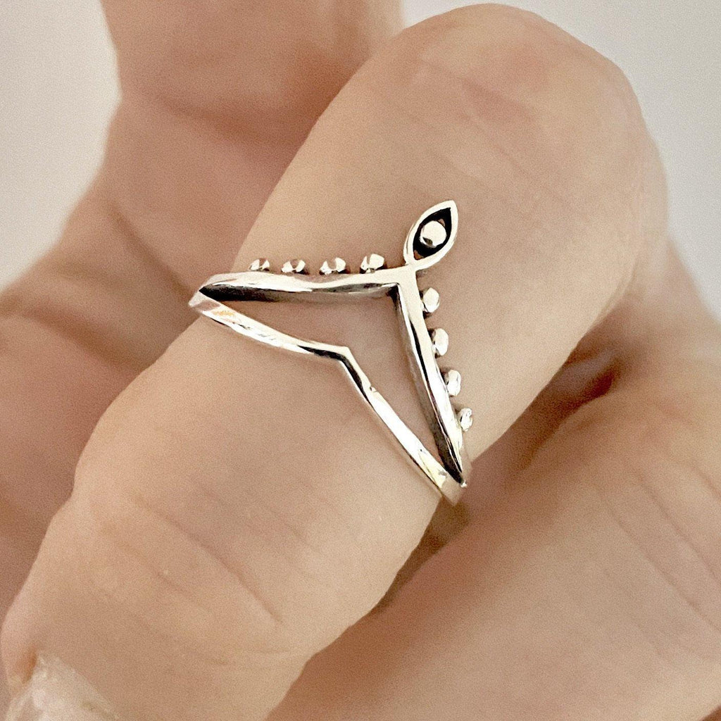 Laihas Oxidized Chevron Temple Boho Ring -LBD Australia