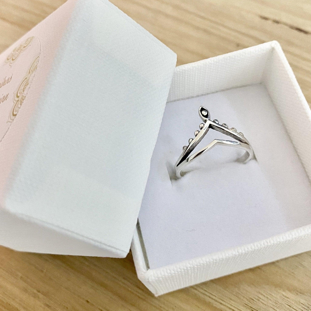 Laihas Oxidized Chevron Temple Boho Ring -LBD Australia