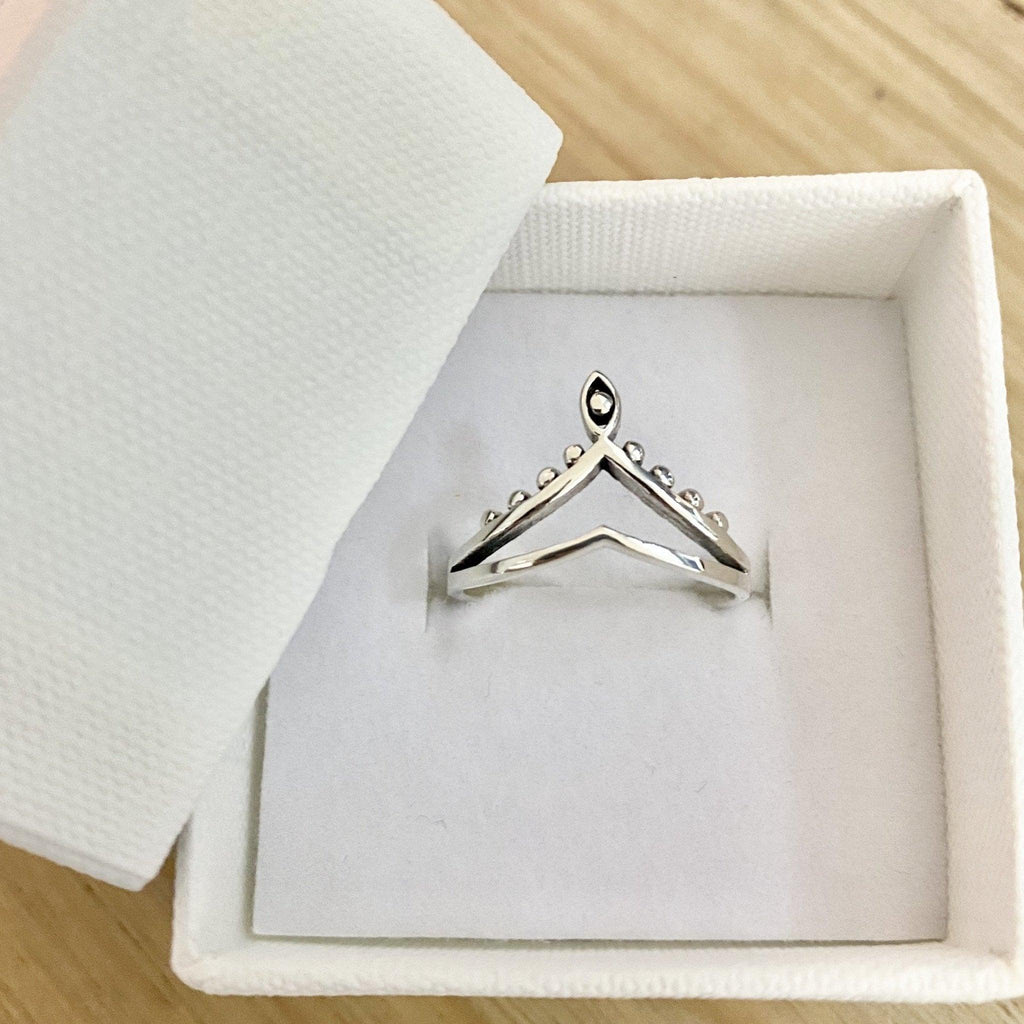 Laihas Oxidized Chevron Temple Boho Ring -LBD Australia