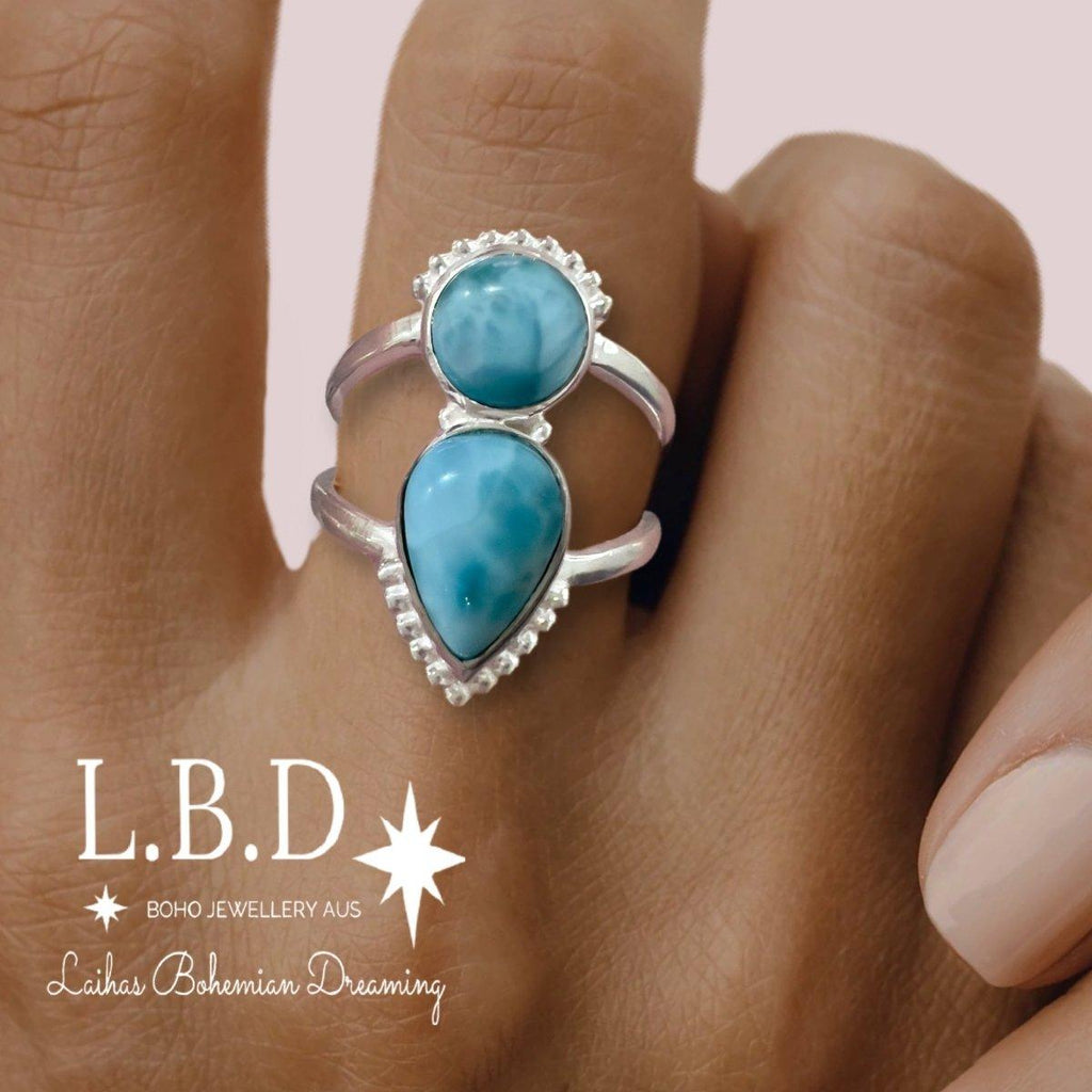 Laihas Peaceful Solitude Larimar Ring