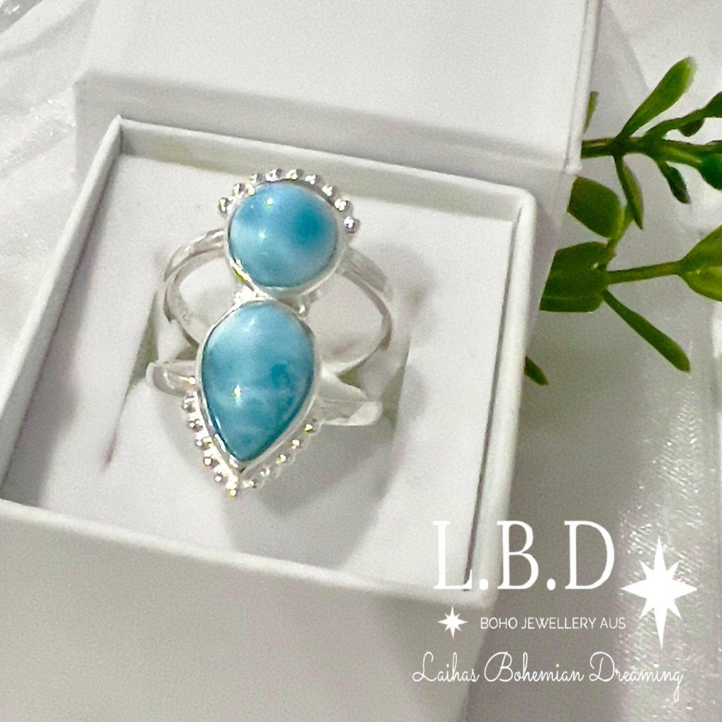 Laihas Peaceful Solitude Larimar Ring