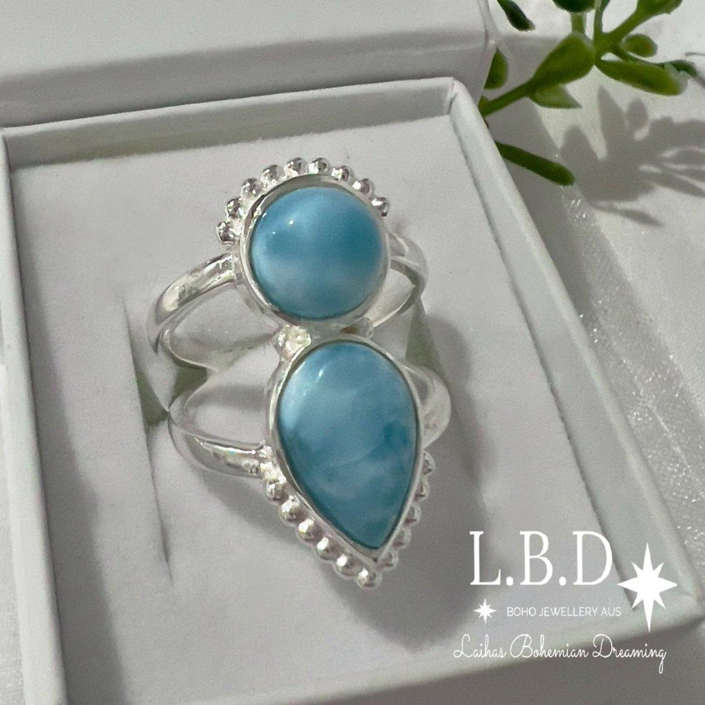 Laihas Peaceful Solitude Larimar Ring