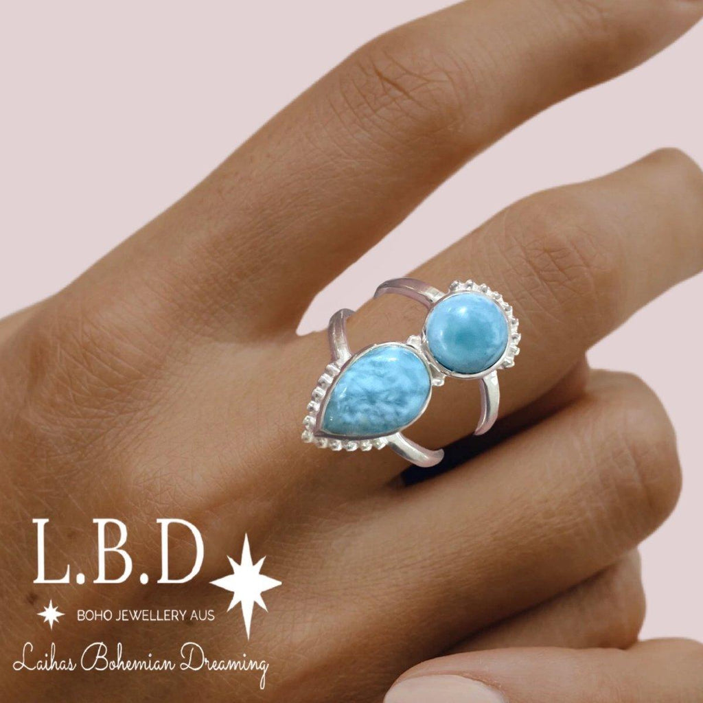 Laihas Peaceful Solitude Larimar Ring