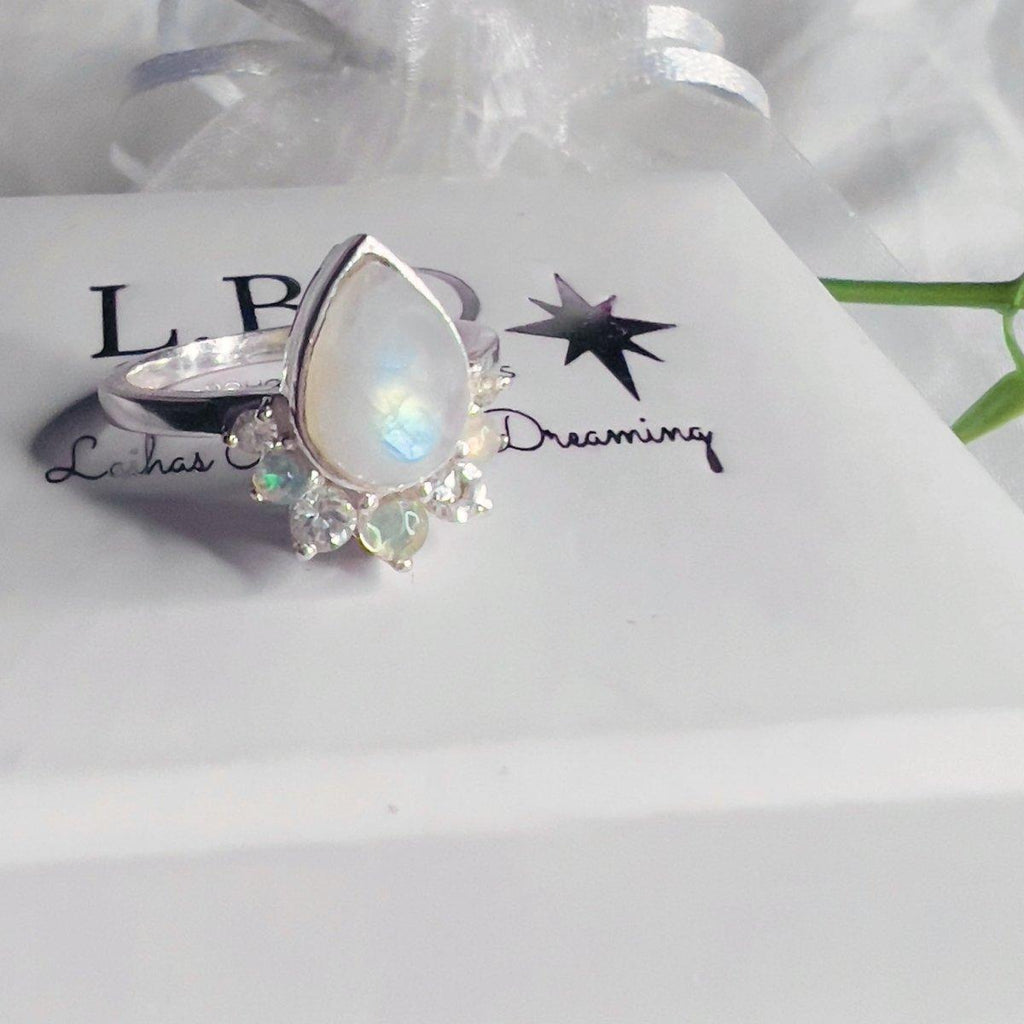 Laihas Premium Ballerina Topaz, Opal and Moonstone Ring