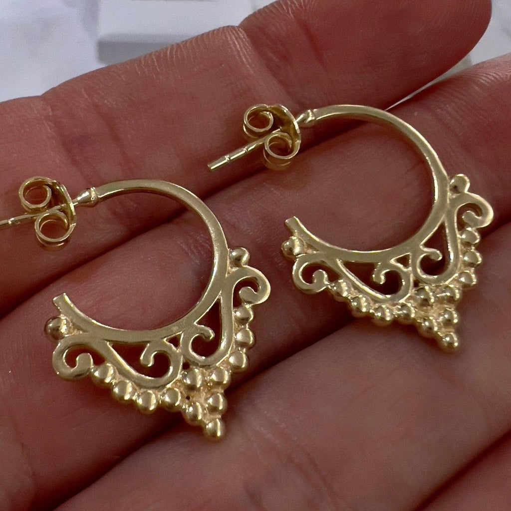 Laihas Premium Liberty Gold Boho Hoop Earrings