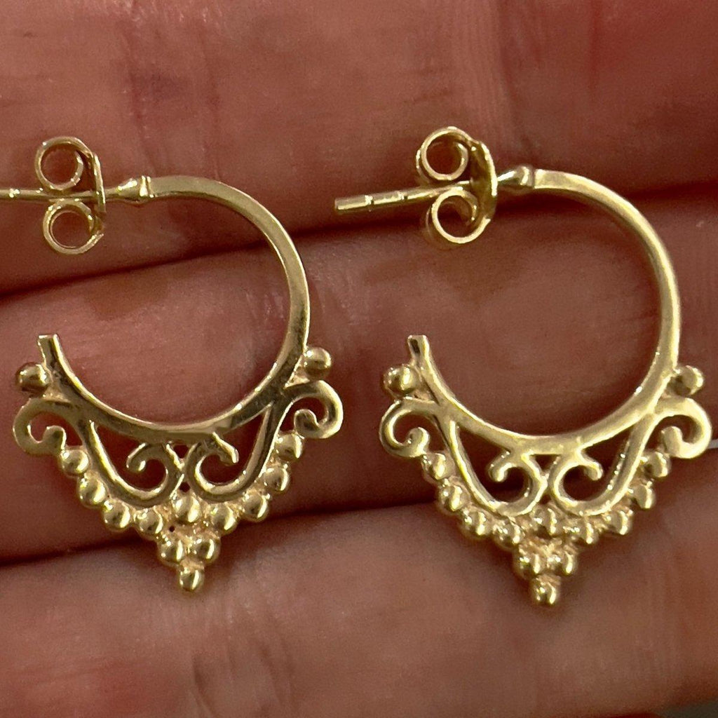 Laihas Premium Liberty Gold Boho Hoop Earrings