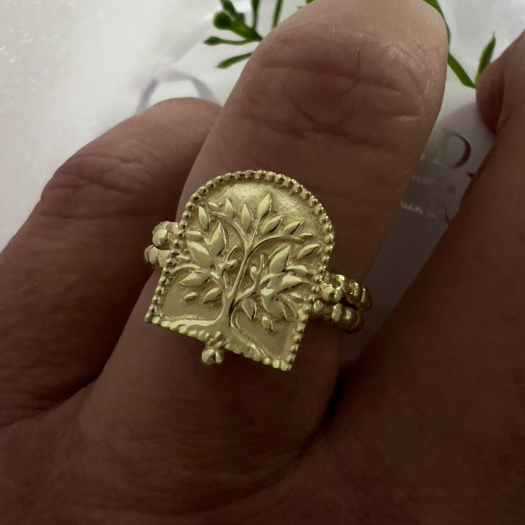 Laihas Premium Tree Of Life Gold Boho Ring