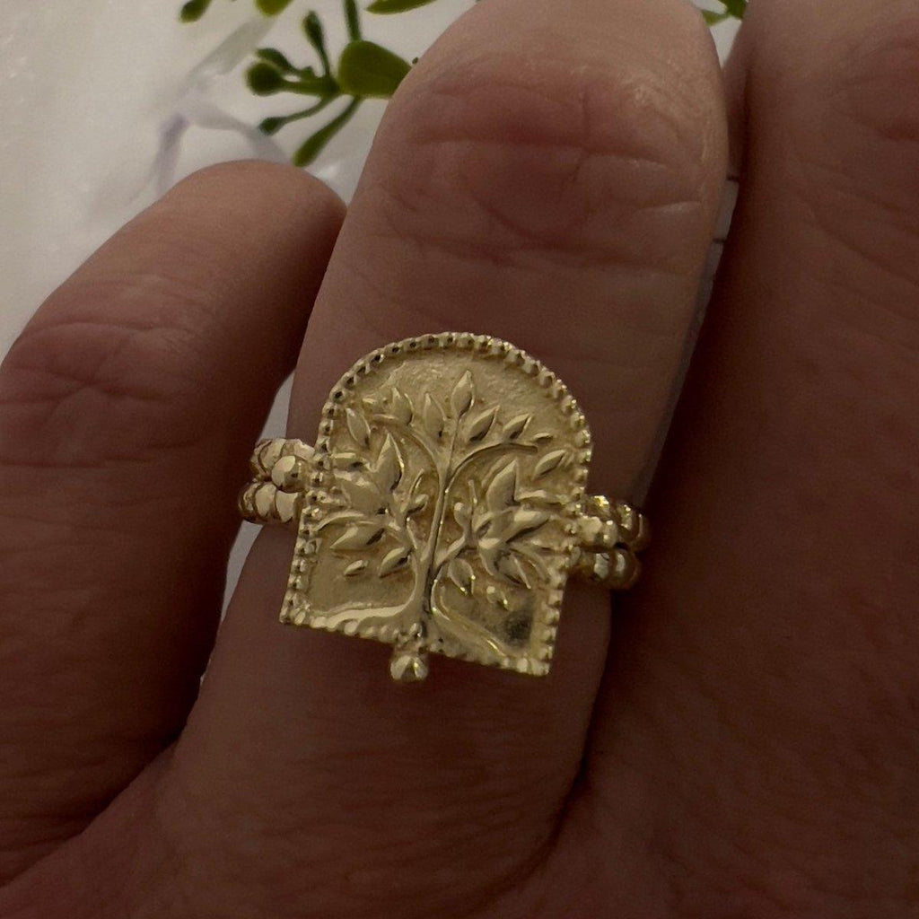 Laihas Premium Tree Of Life Gold Boho Ring