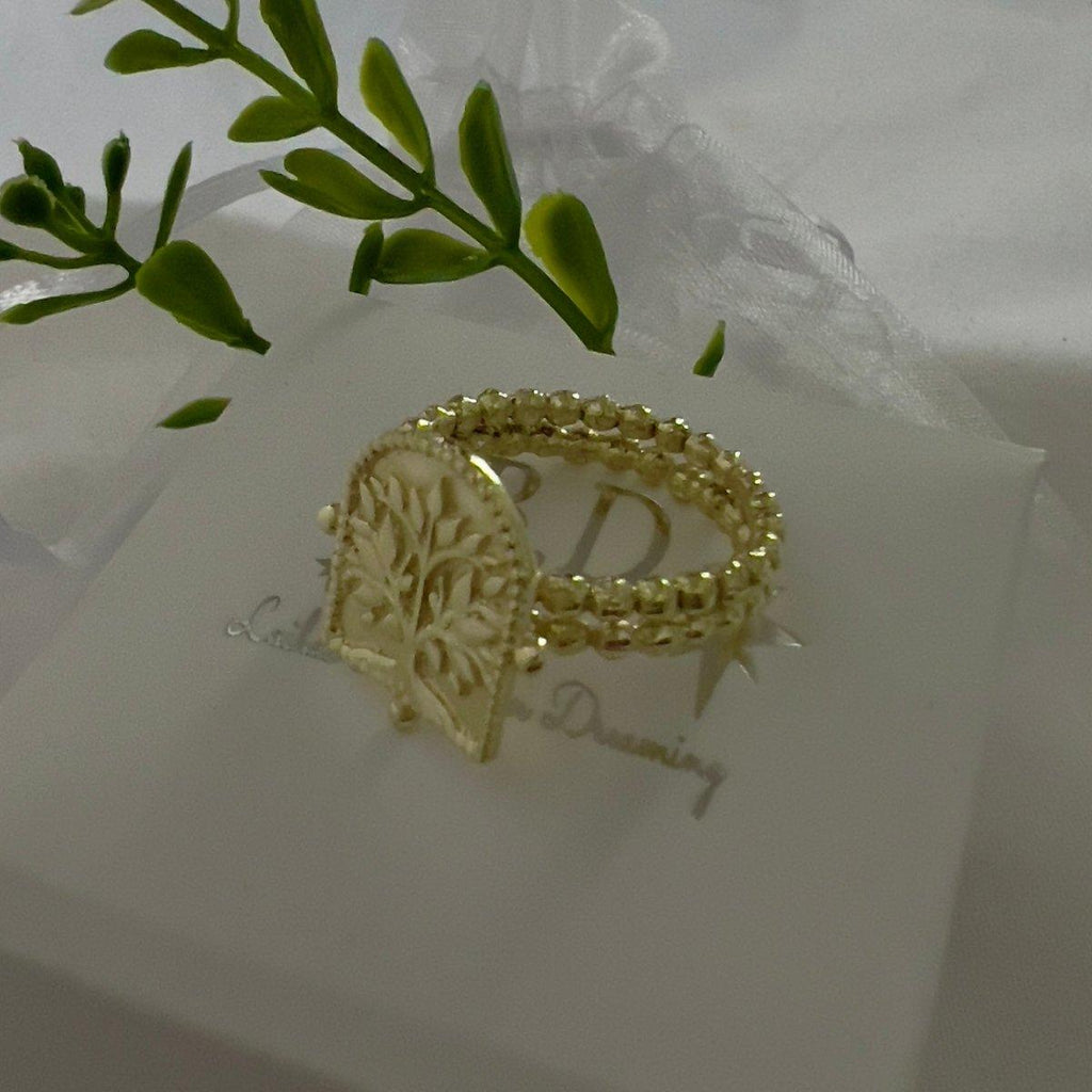 Laihas Premium Tree Of Life Gold Boho Ring