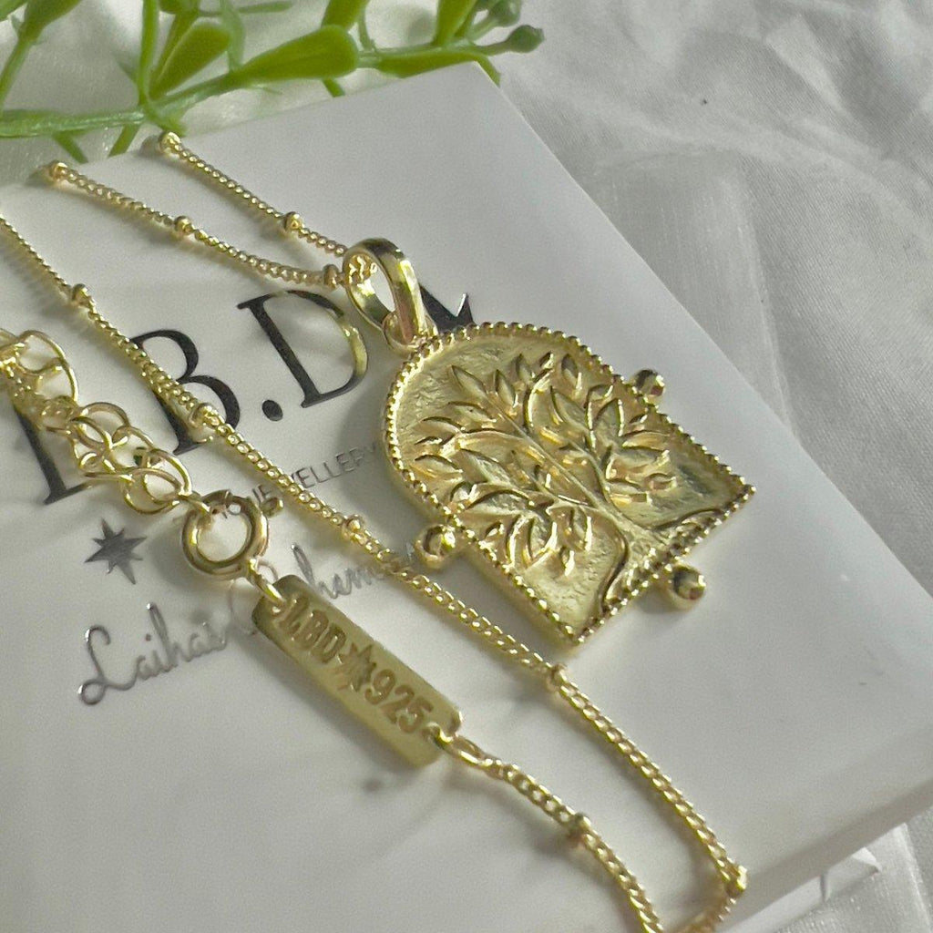 Laihas Premium Tree Of Life Necklace- gold boho necklace