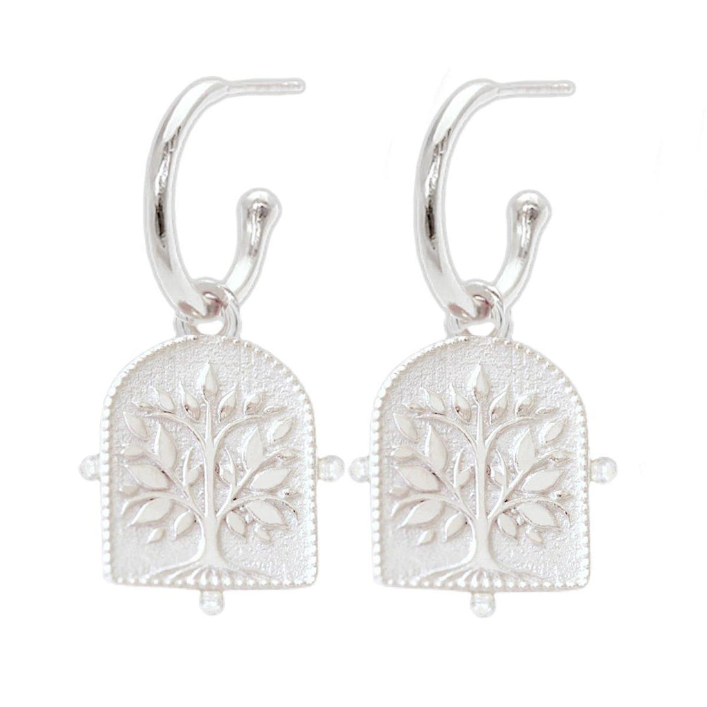 Laihas Premium Tree Of Life Hoop Earrings