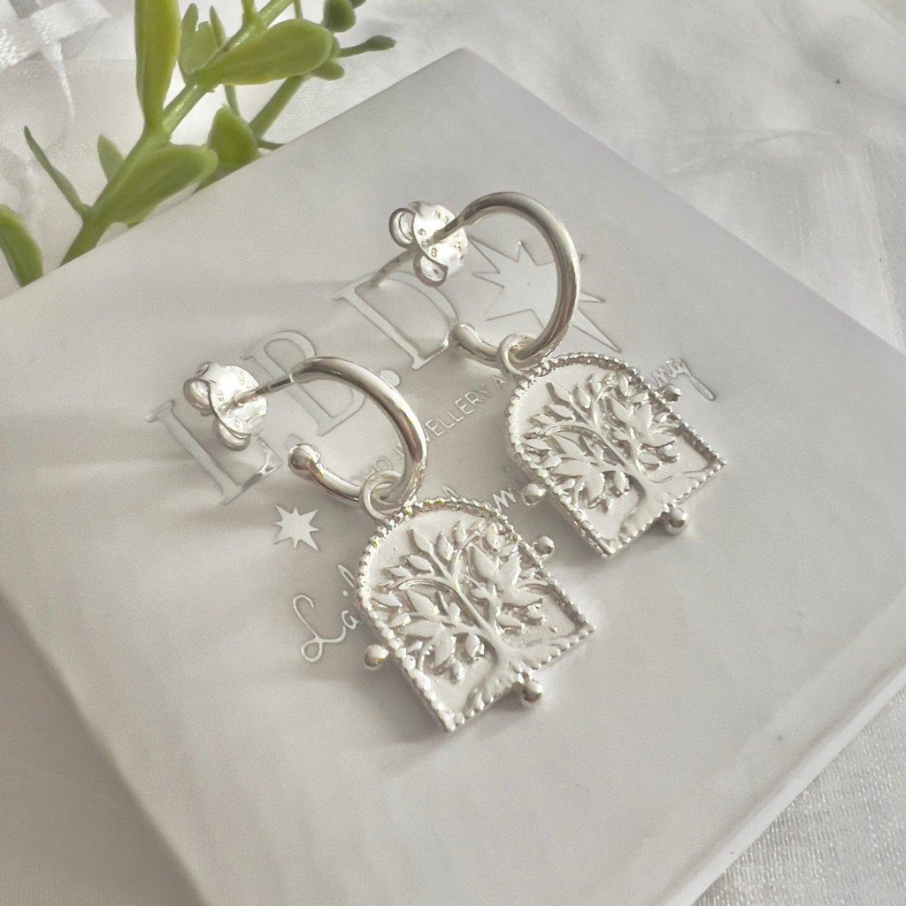 Laihas Premium Tree Of Life Hoop Earrings