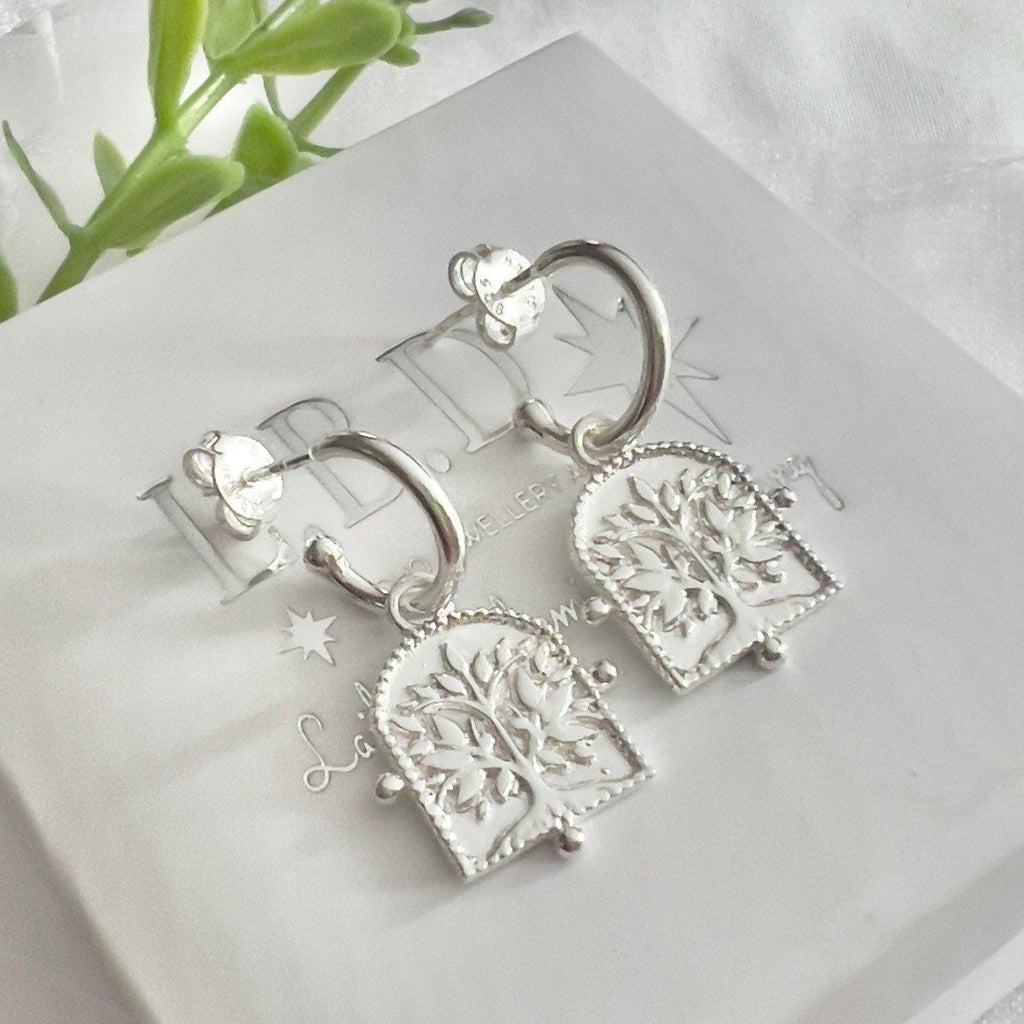 Laihas Premium Tree Of Life Hoop Earrings