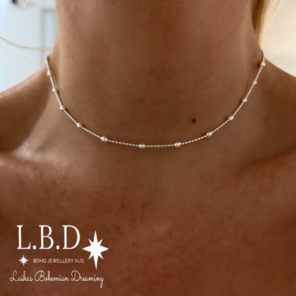 Laihas Prestige Bauble Sterling Silver Choker Necklace