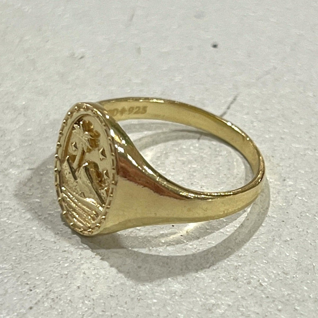 Laihas Prestige Bohemian Paradise Gold Signet Ring