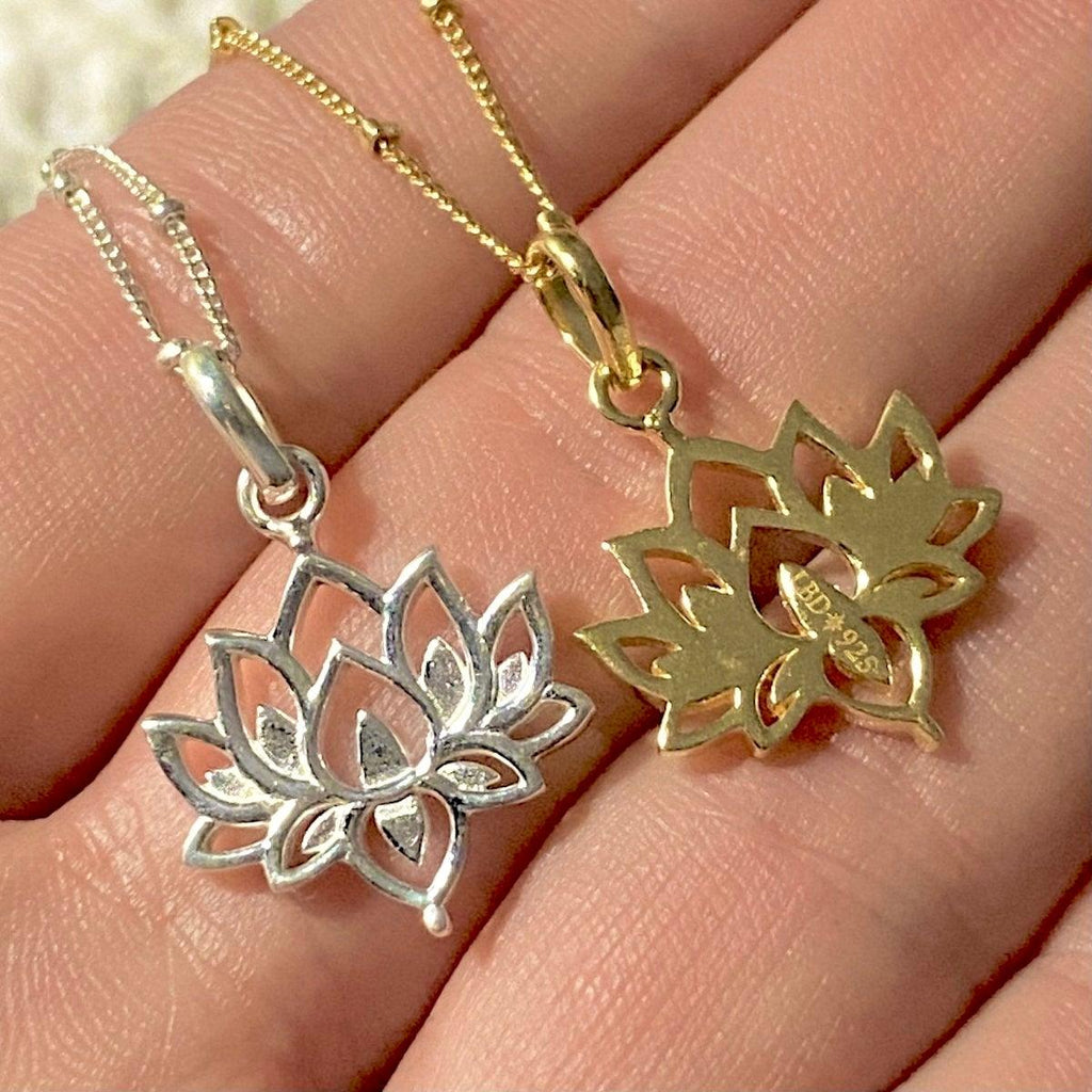 Laihas Prestige Boho Chic Lotus Flower Necklace- Gold