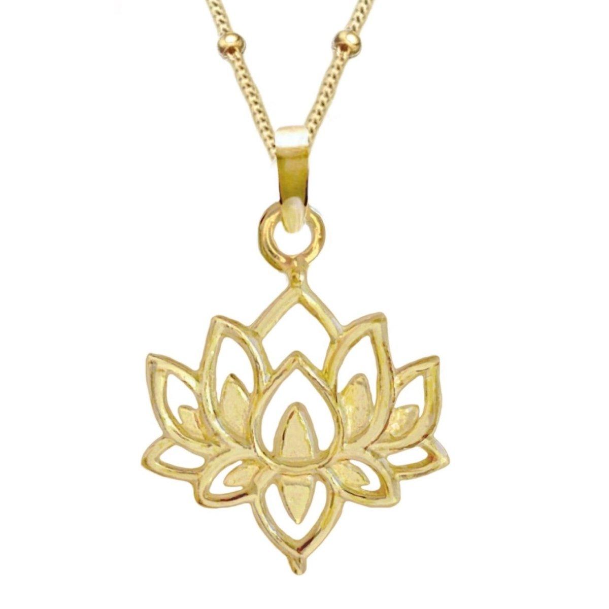 Large Sterling Silver Lotus Flower Pendant — Renegade Jewelry