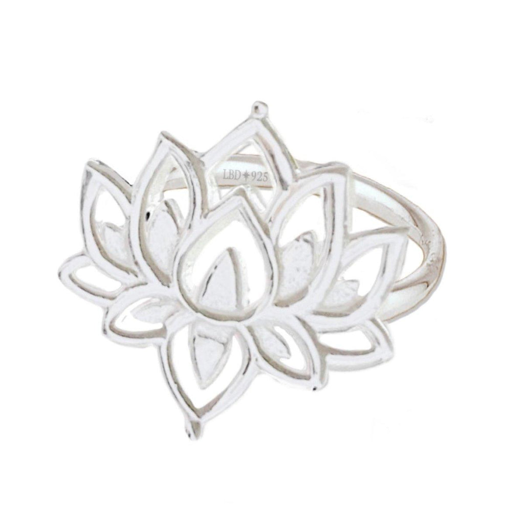Laihas Prestige Boho Chic Lotus Flower Ring- Sterling Silver