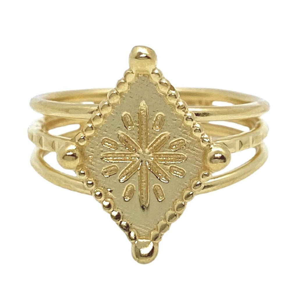 Laihas Prestige Diamond Dust Boho Gold Ring
