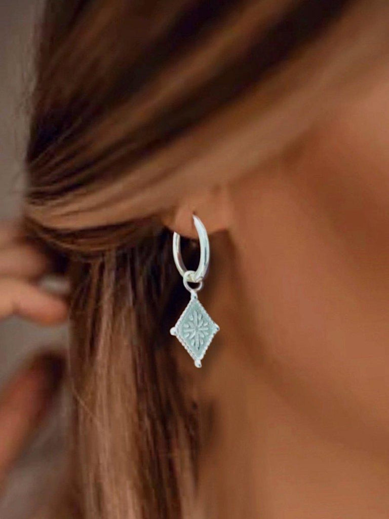 Laihas Prestige Diamond Dust Sterling Silver Hoop Earrings