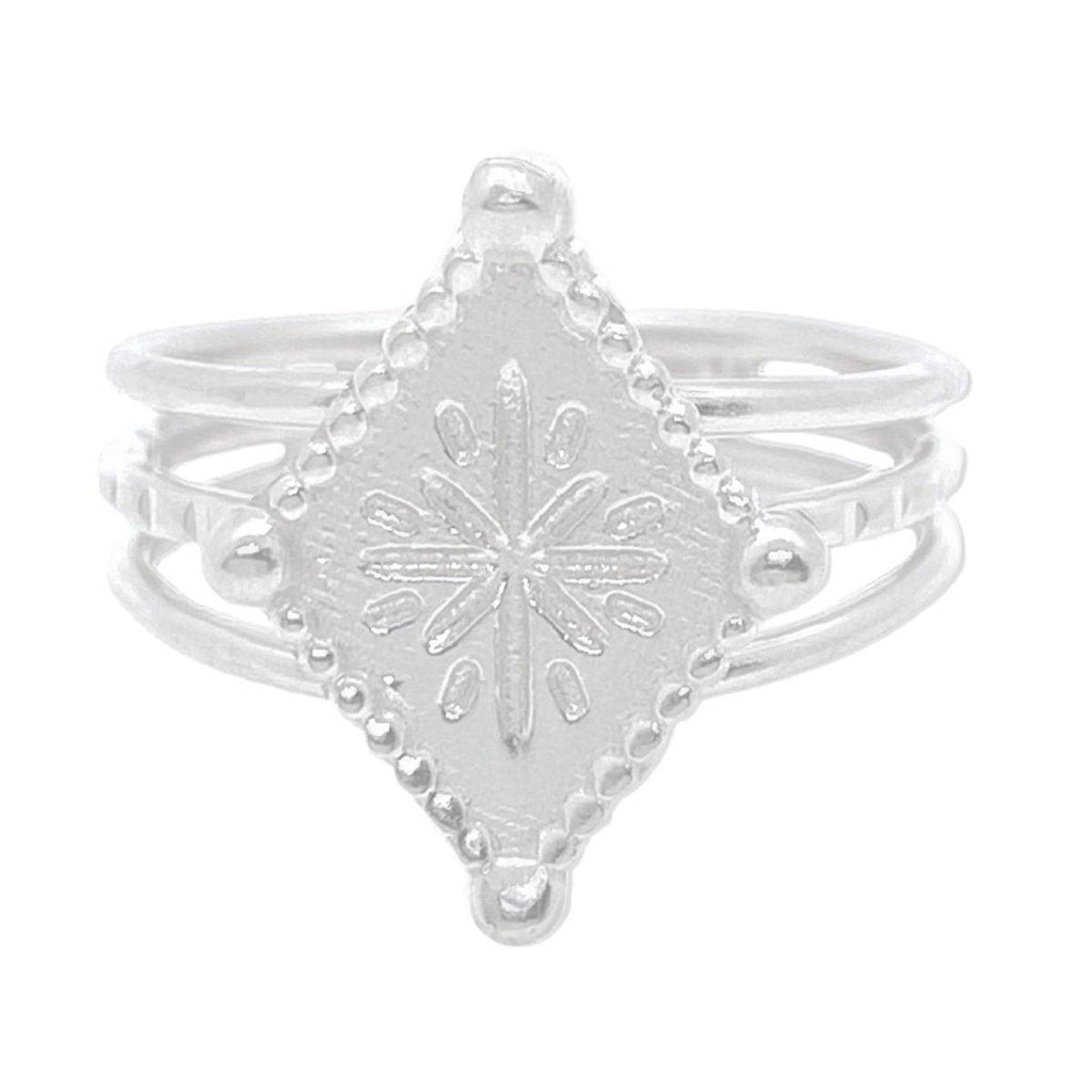 Laihas Prestige Diamond Dust Sterling Silver Signet Ring