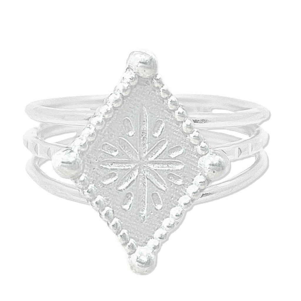 Laihas Prestige Diamond Dust Sterling Silver Signet Ring