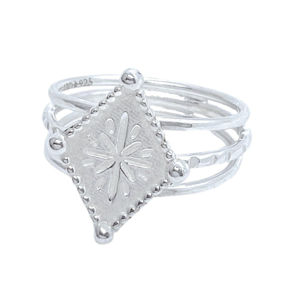 Laihas Prestige Diamond Dust Sterling Silver Signet Ring