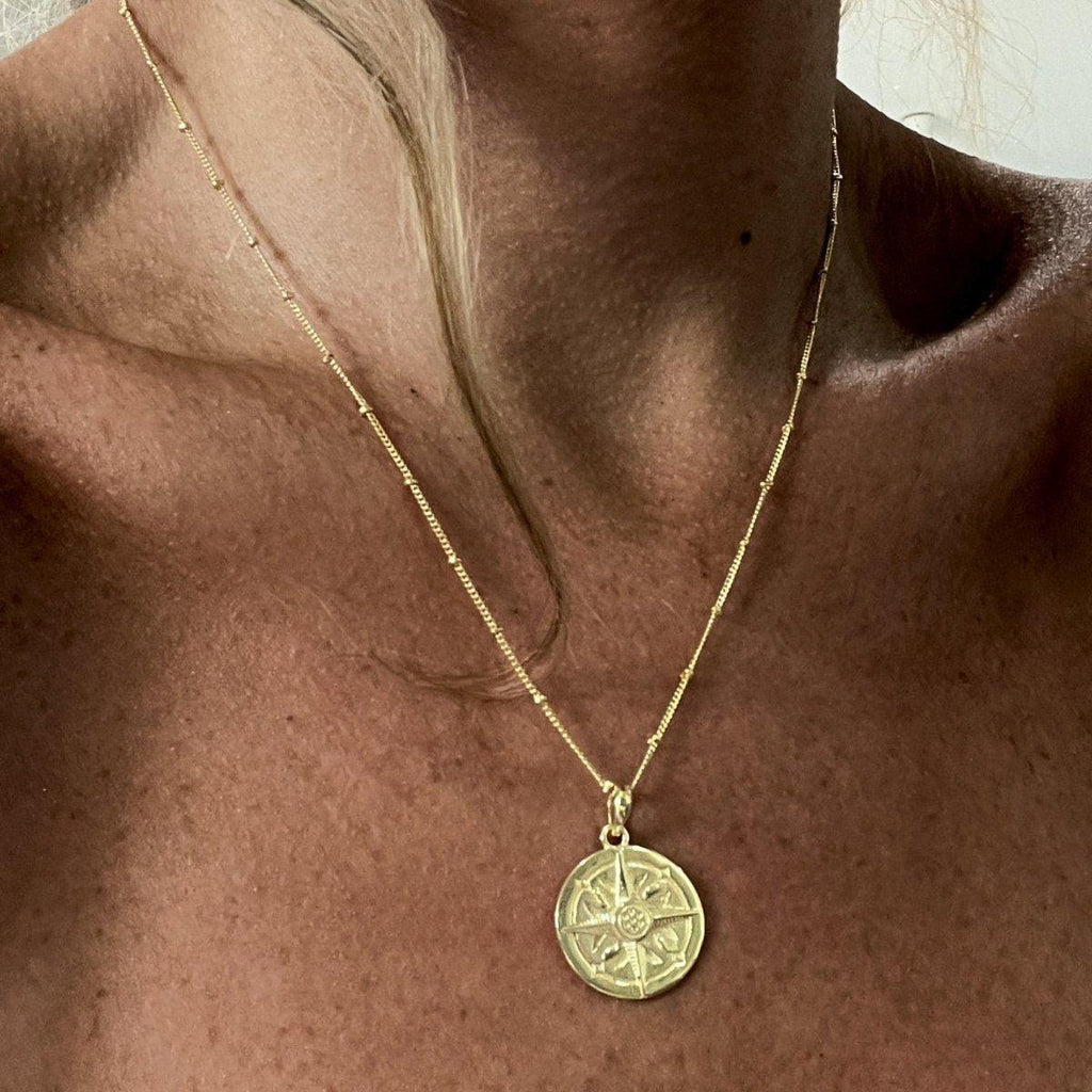 Laihas Prestige Gypsy’s Compass Gold Boho Necklace