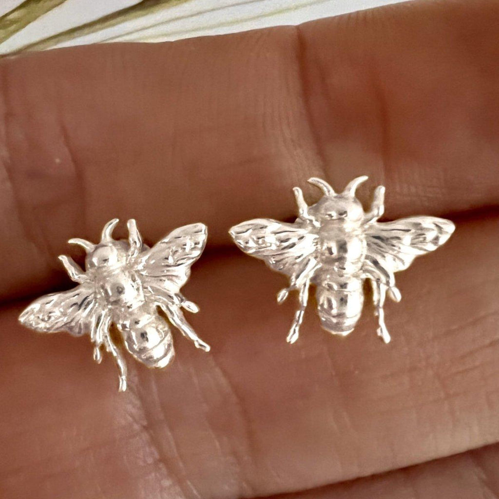 Laihas Prestige Large Sterling Silver Bee Studs