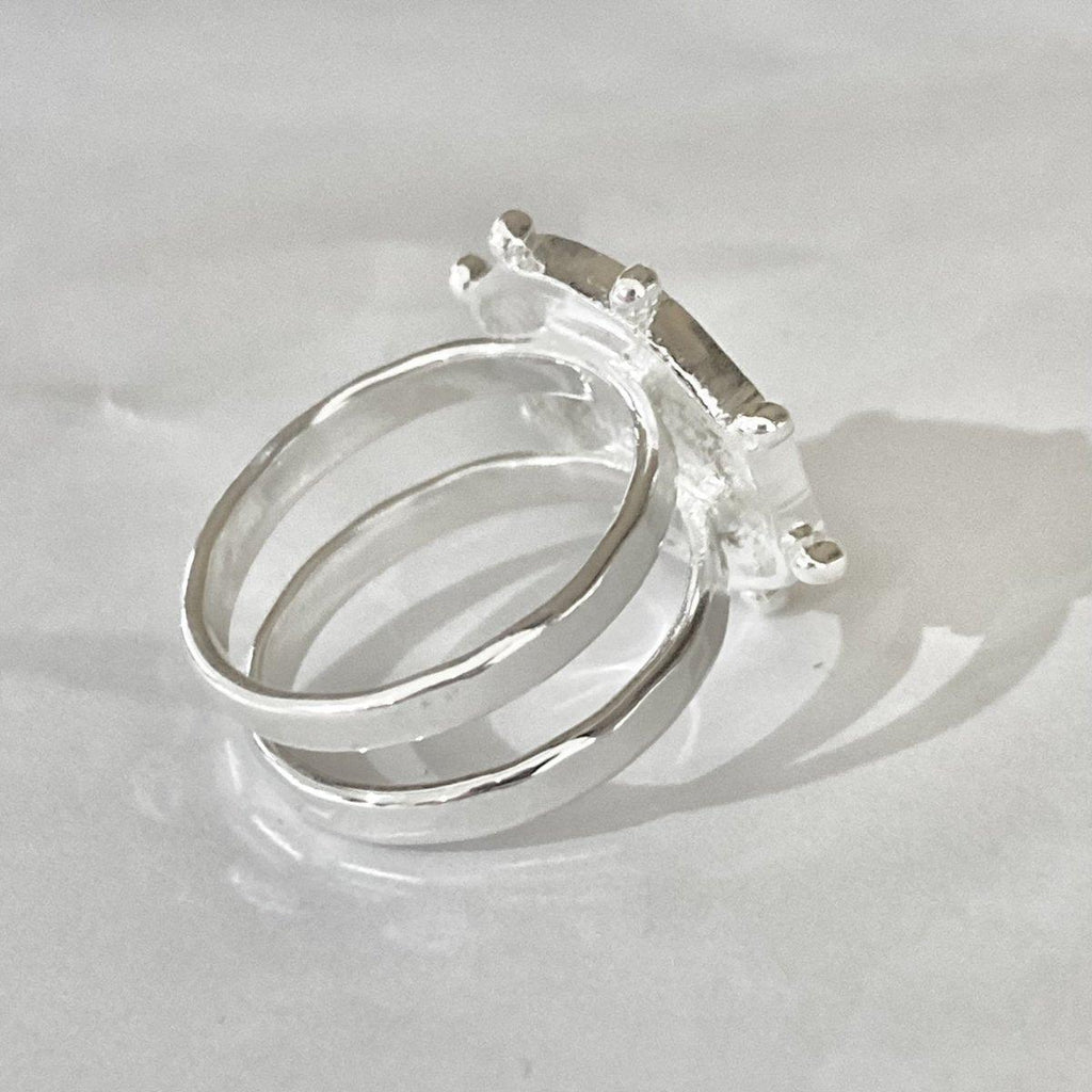 Laihas Prestige Perfectly Imperfect Lotus Flower Boho Ring- Sterling Silver