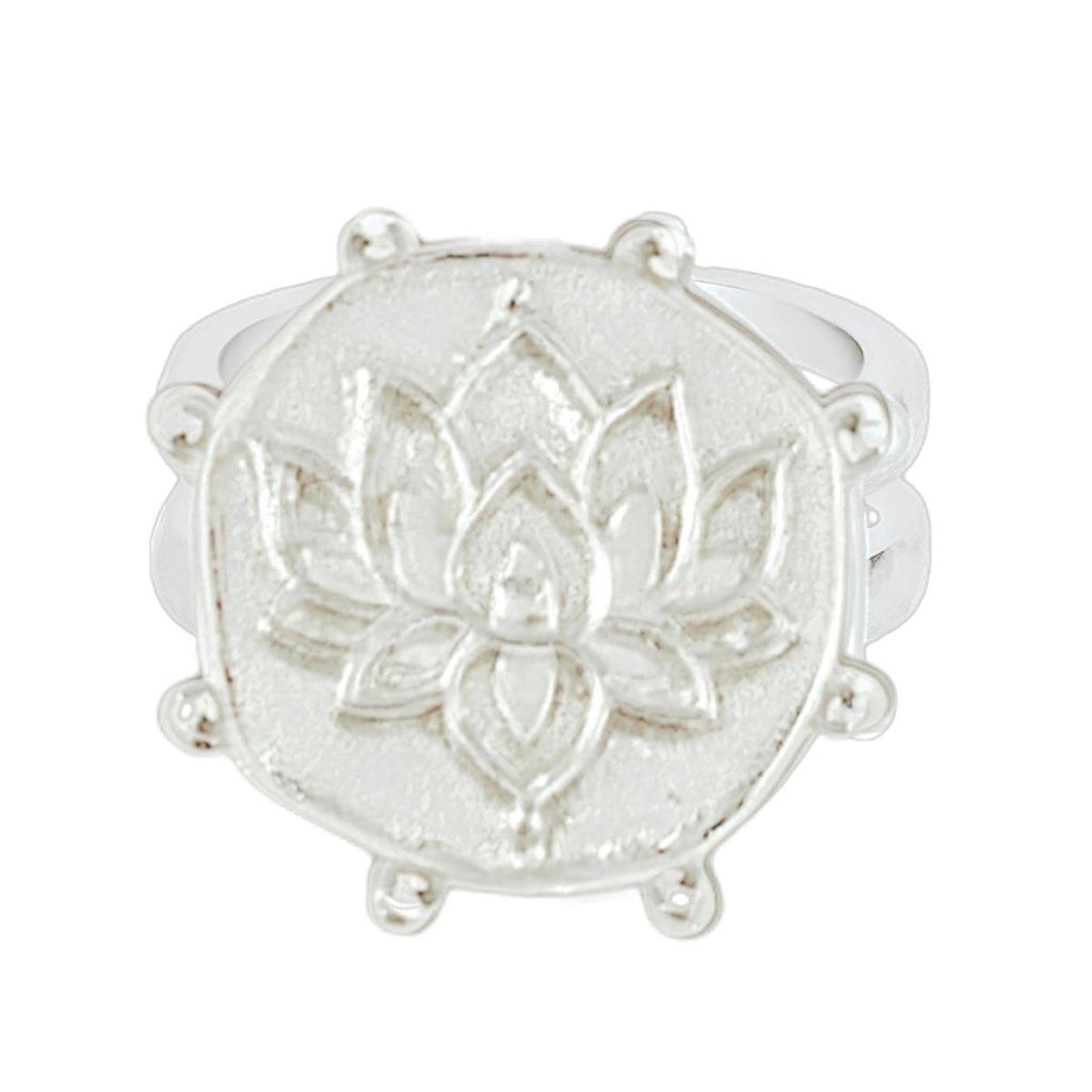 Laihas Prestige Perfectly Imperfect Lotus Flower Boho Ring- Sterling Silver