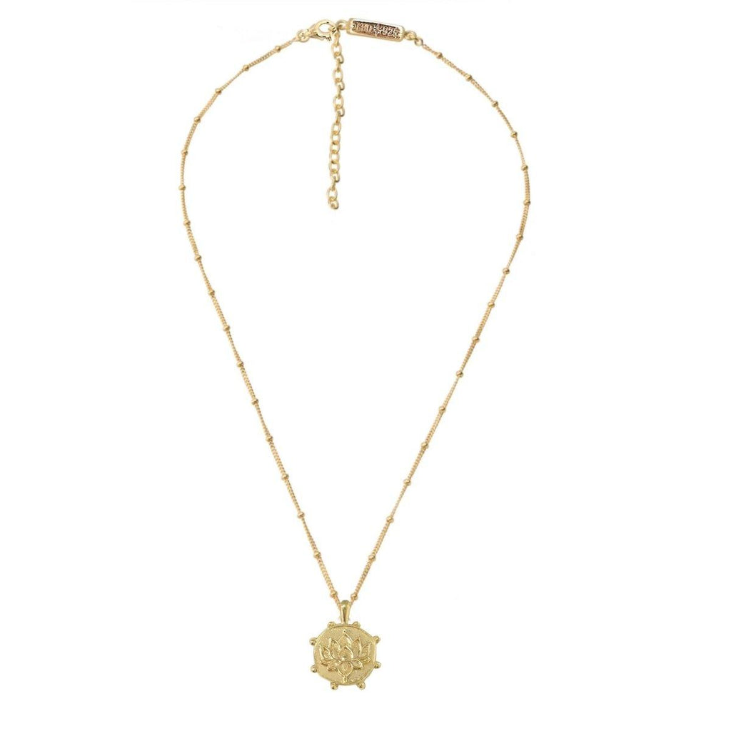 Laihas Prestige Perfectly Imperfect Lotus Flower Gold Necklace