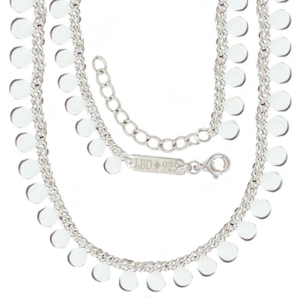 Laihas Prestige Polished Round Disk Sterling Silver Necklace