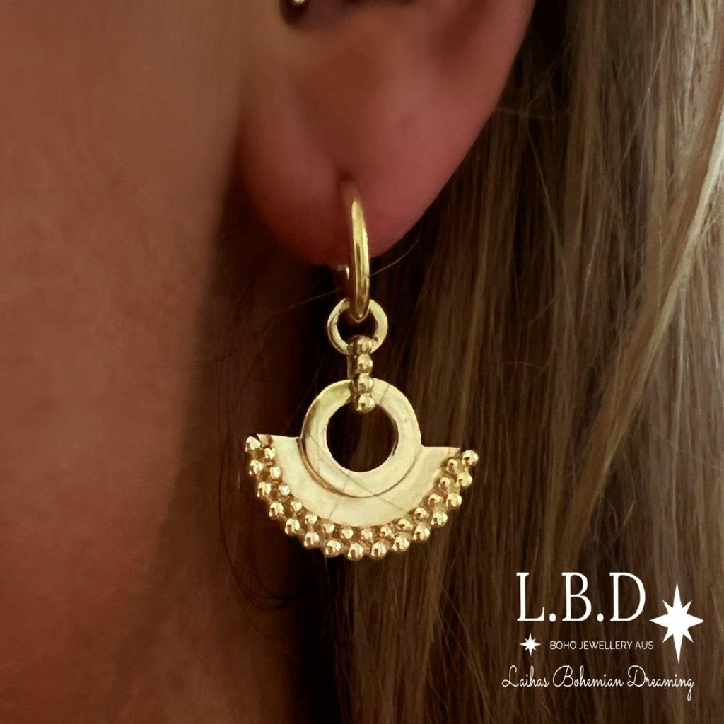 Laihas Prestige Queen Cleopatra Bohemian Gold Hoop Earrings.