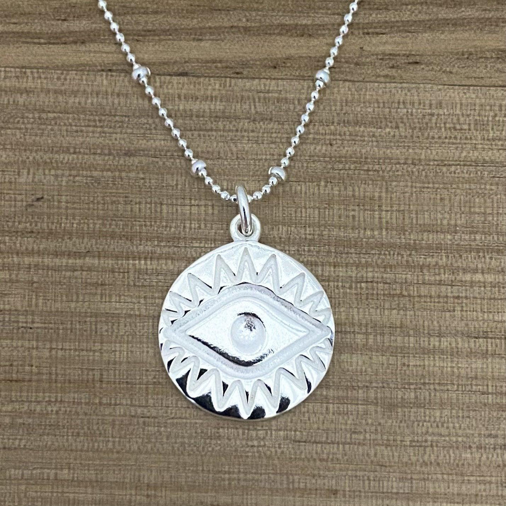 Laihas Prestige Spitual Eye Sterling Silver Boho Necklace -LBD Australia