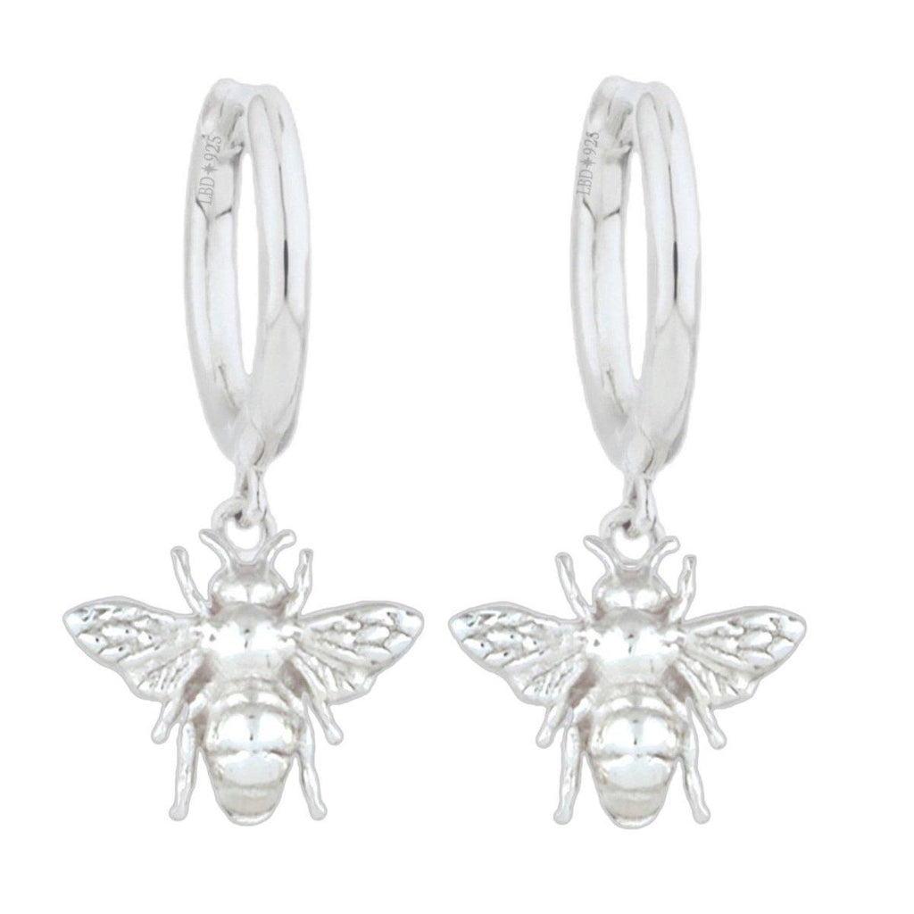 Laihas Prestige Sterling Silver Bee Hoop Earrings.