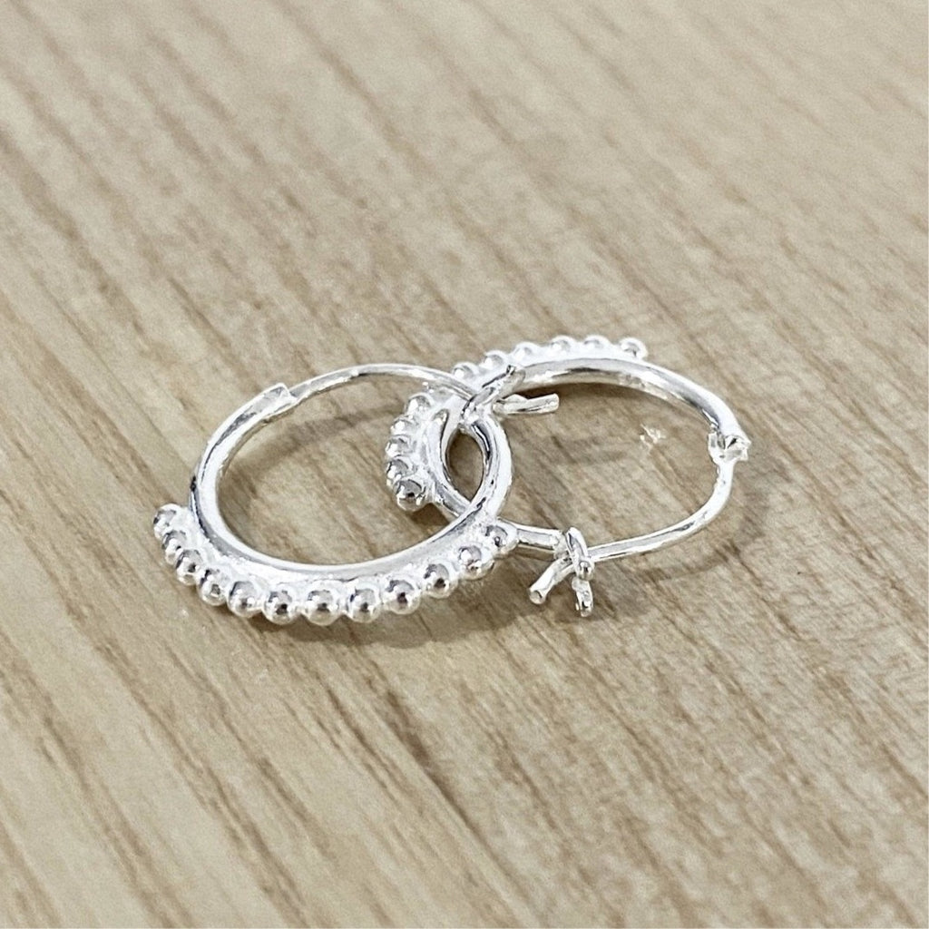 Laihas Prestige Sterling Silver Mini Boho Hoop Earrings