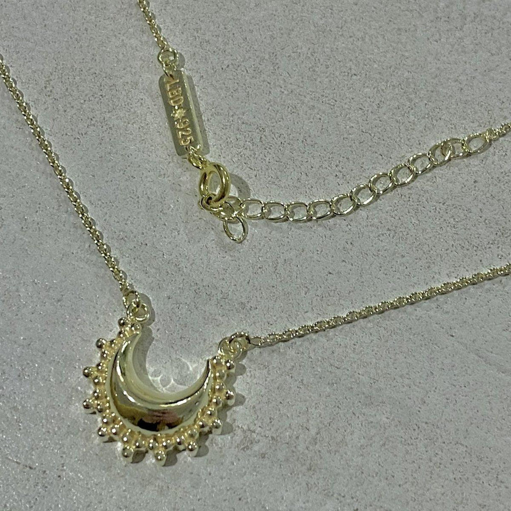 Laihas Prestige ‘Tammie’ Goddess Crescent Moon Boho Necklace-Gold