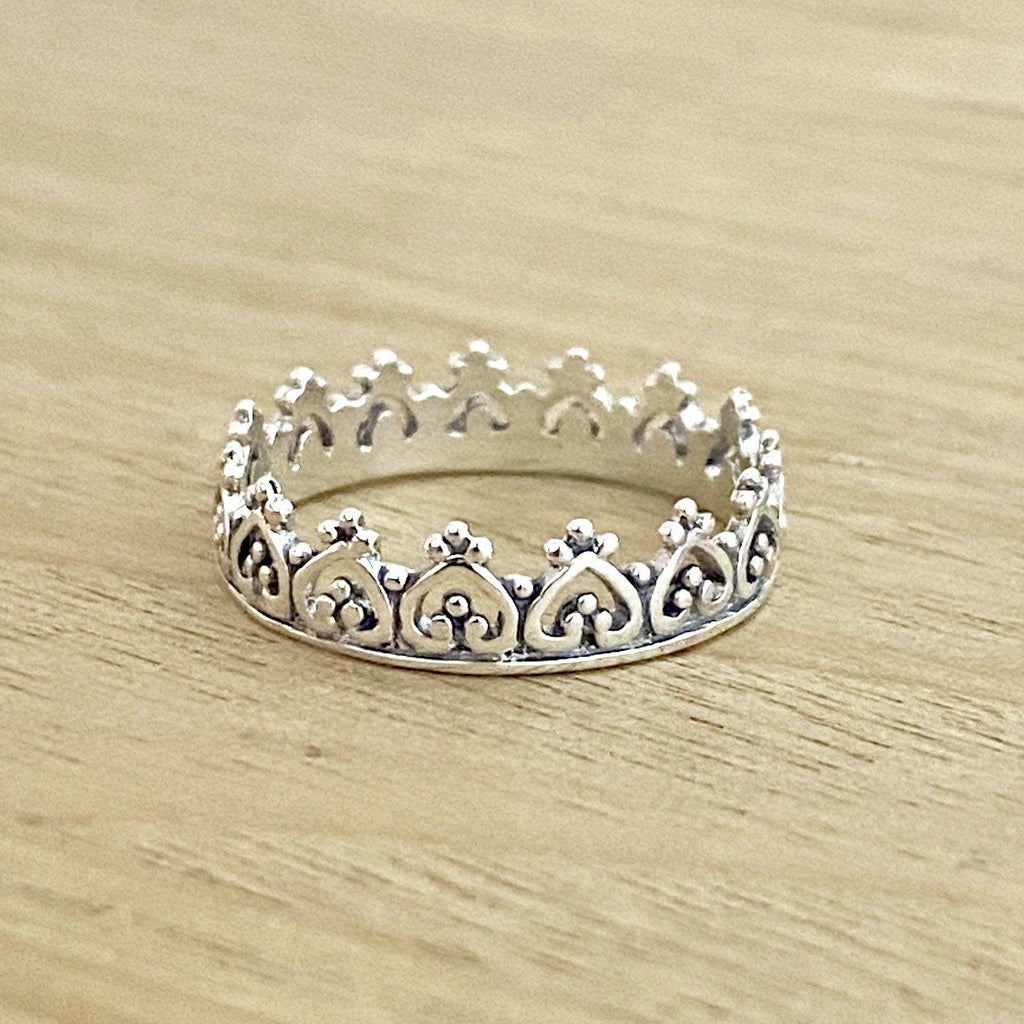 Laihas Queen Of Hearts Sterling Silver Boho Ring Ass sizes -LBD Australia