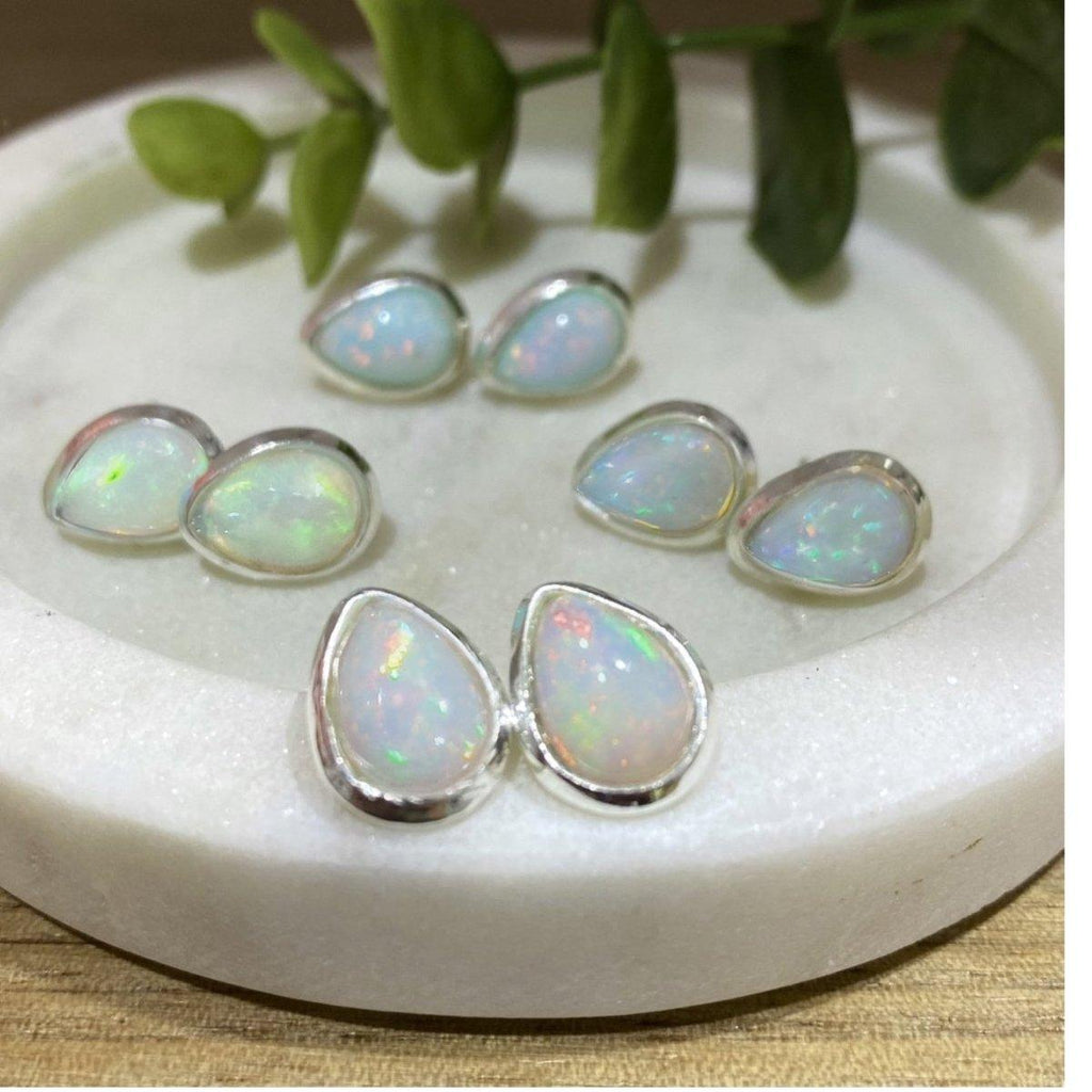 Laihas Raindrop Classic Chic Opal Stud Earrings -LBD Australia