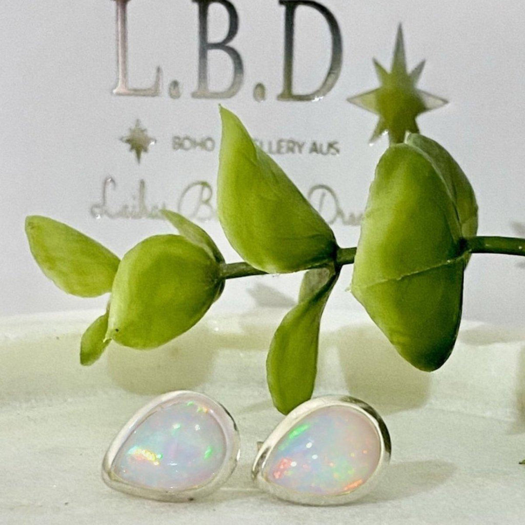 Laihas Raindrop Classic Chic Opal Stud Earrings -LBD Australia