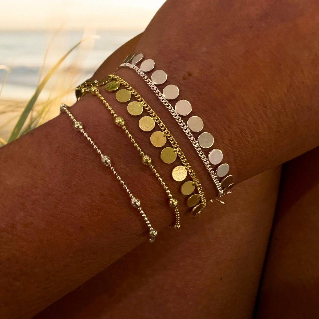 Laihas Round Disk Boho Gold Vermeil Bracelet