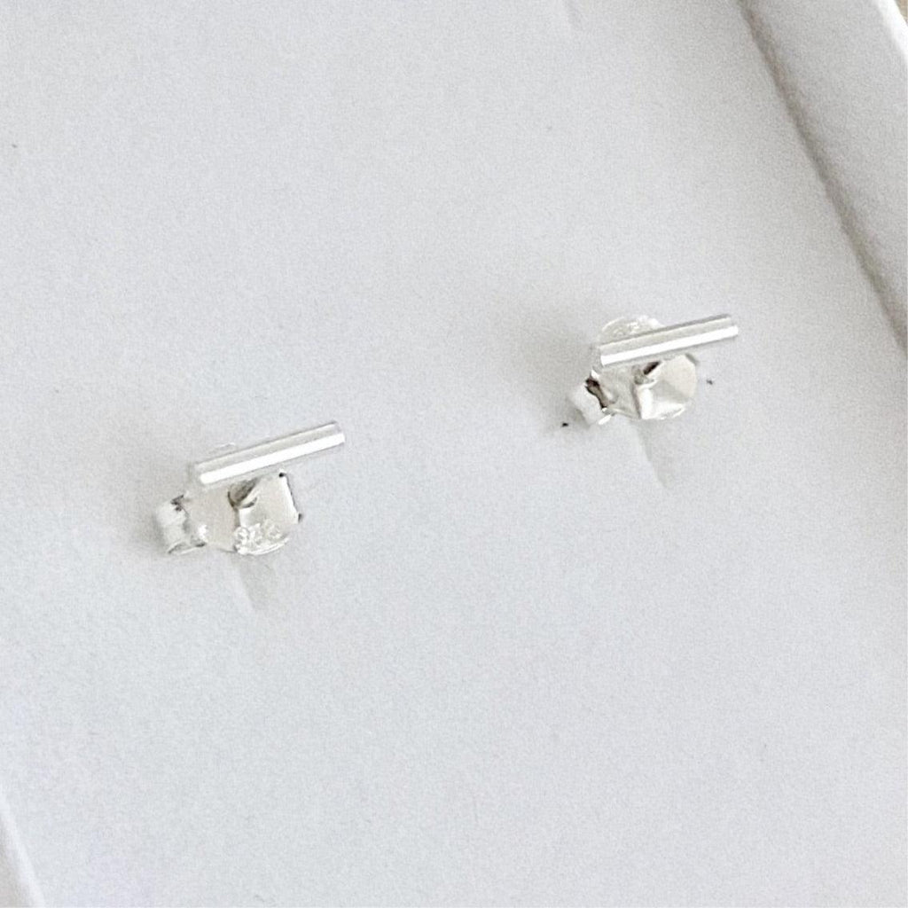 Laihas Simple Studs - Sterling Silver Mini Bar -LBD Australia